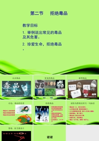 云南省麻栗坡县八年级生物上册(19.2 拒绝毒品)课件 苏教版 课件