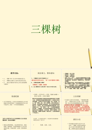 九年级语文下册 第6课(三棵树)课件 北师大版 课件