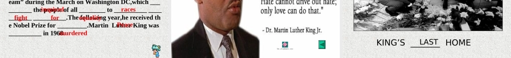 人教版高二英语Unit14 Martin Luther King 课件