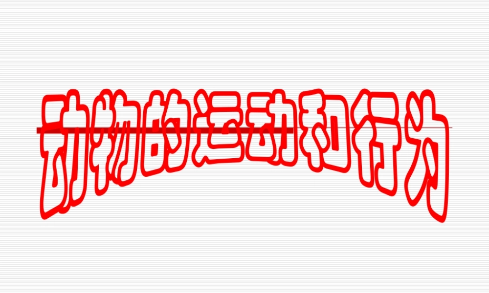 《动物的运动和行为》复习课件苏教版