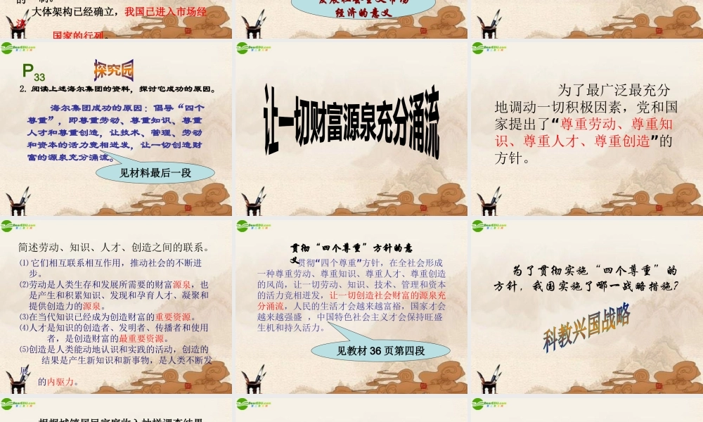 九年级政治(逐步实现共同富裕)课件 粤教版 课件