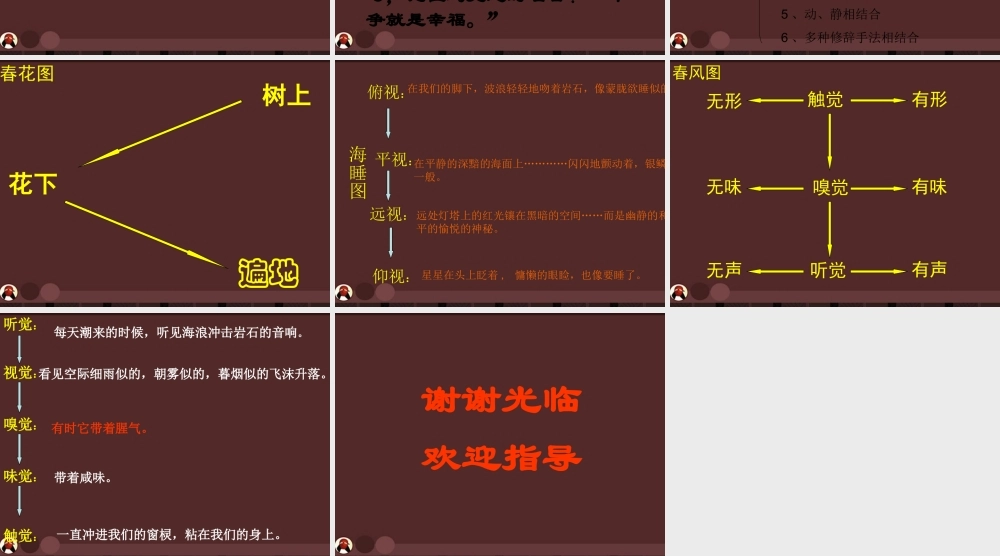 八年级语文上册 第8课(听潮)课件 鄂教版 课件