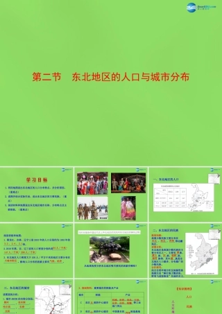 八年级地理下册 6.2 东北地区的人口与城市分布课件 (新版)湘教版 课件