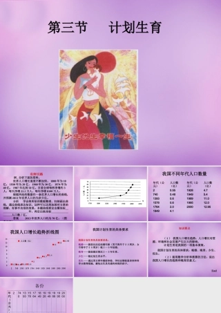 八年级生物上册 4.3.3 计划生育课件 济南版 课件