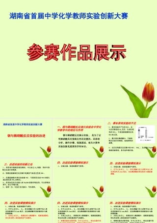 化学 铜和稀硝酸反应实验的改进1创新大赛课件
