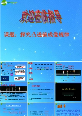 八年级物理 探究凸透镜成像的规律课件 人教新课标版 课件