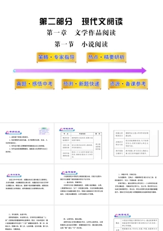 苏教版中考语文总复习课件：小说阅读（166页）