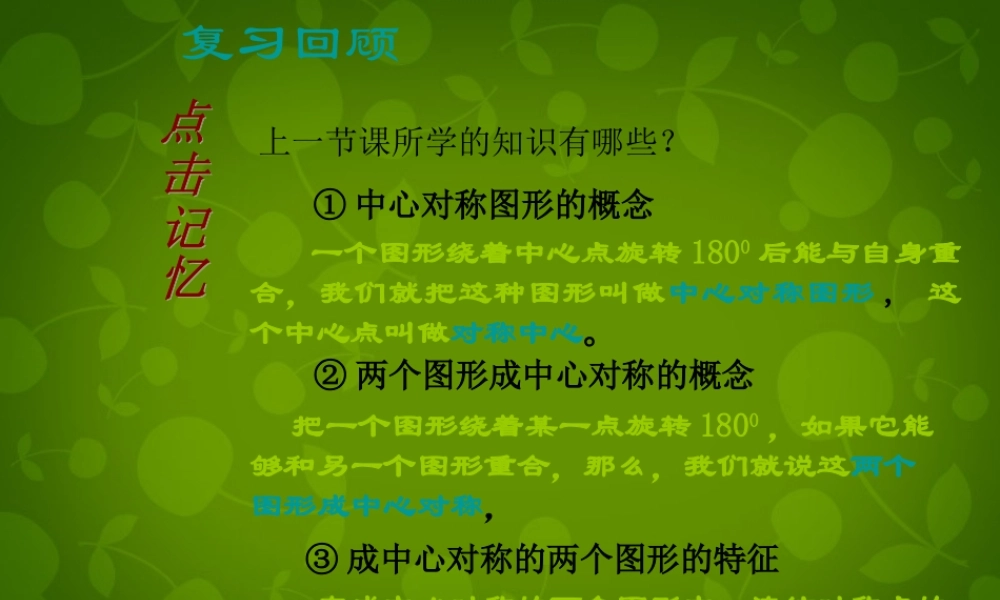 九年级数学上册 232 中心对称课件2 新人教版 课件