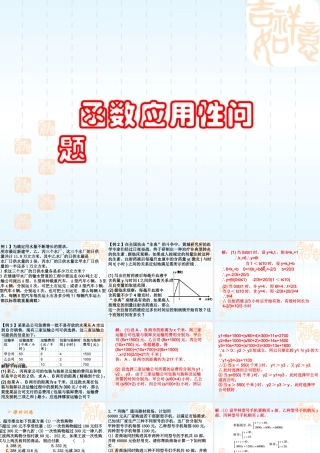 九年级数学(函数应用性问题)课件