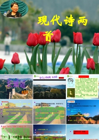 八年级语文下册(现代诗两首·长城谣·一片槐树叶)课件 语文版 课件