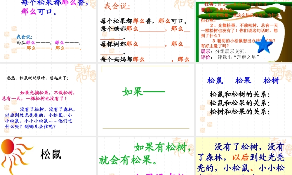 、松鼠和松果
