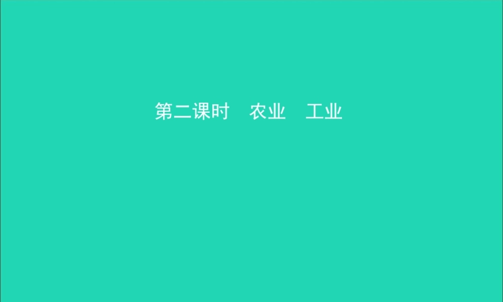 中考地理复习 八上 第四章 中国的经济发展(第2课时)课件