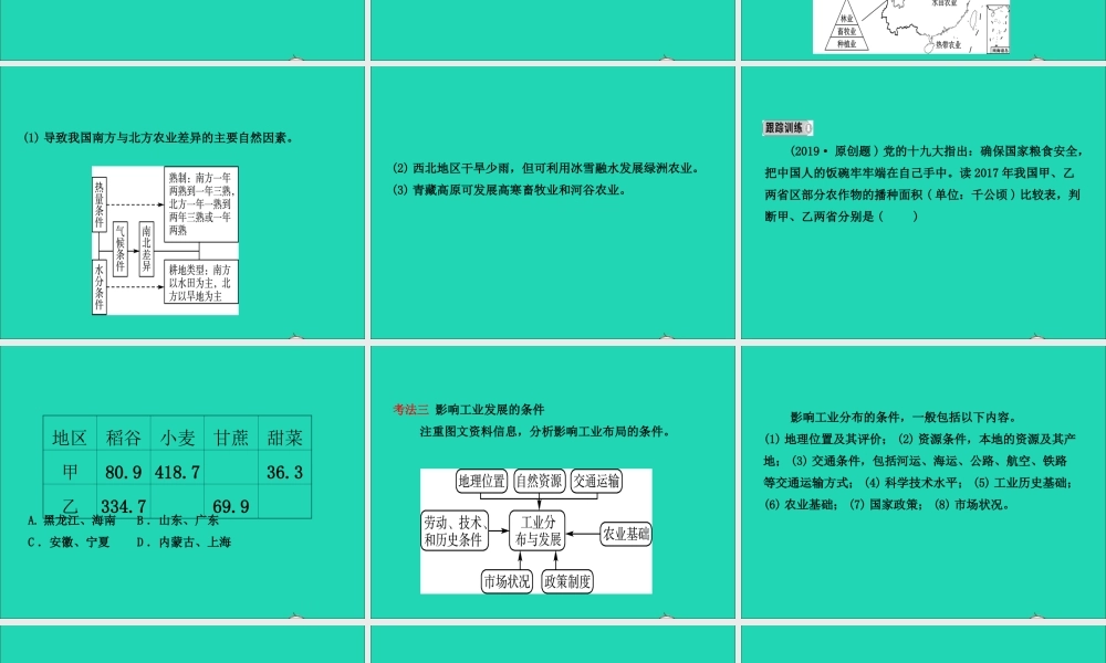 中考地理复习 八上 第四章 中国的经济发展(第2课时)课件
