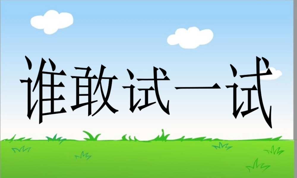 《谁敢试一试》教学课件