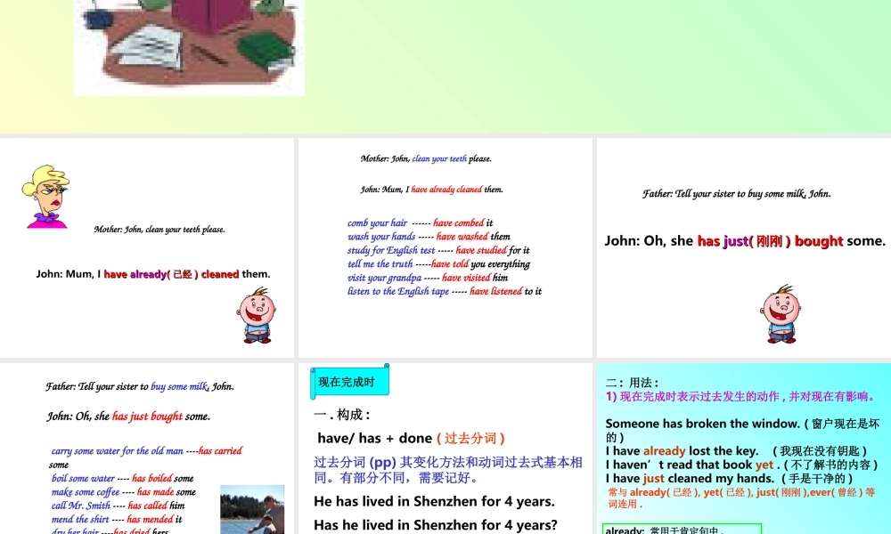 现在完成时(-new)