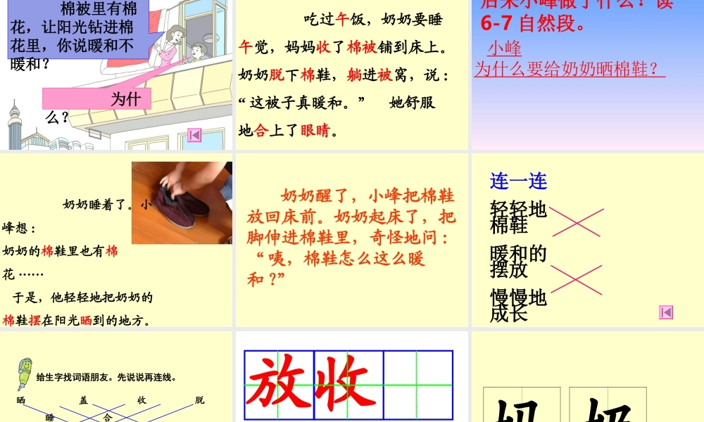 棉鞋里的阳光课件