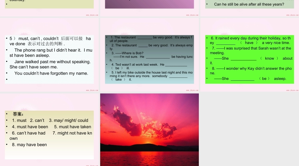 九年级英语Unit4 情态动词 课件仁爱版 课件