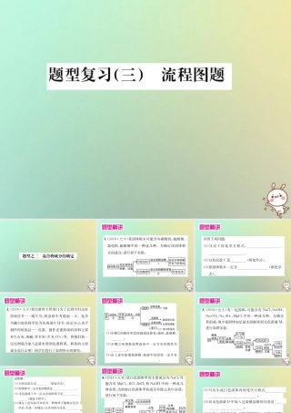 中考化学复习 题型复习(三)流程图 题型之二 混合物成分的确定课件