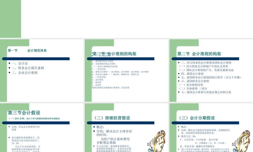 中级财务课件-第二章-会计规范