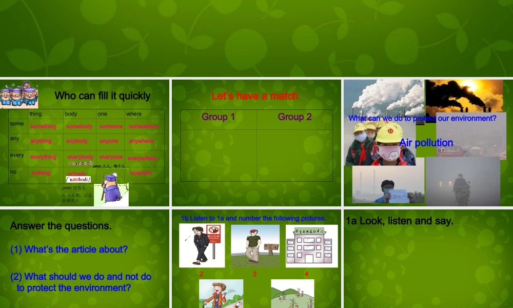 九年级英语上册 Unit 2 Topic 2 All these problems are very serious Section B课件 (新版)仁爱版 课件