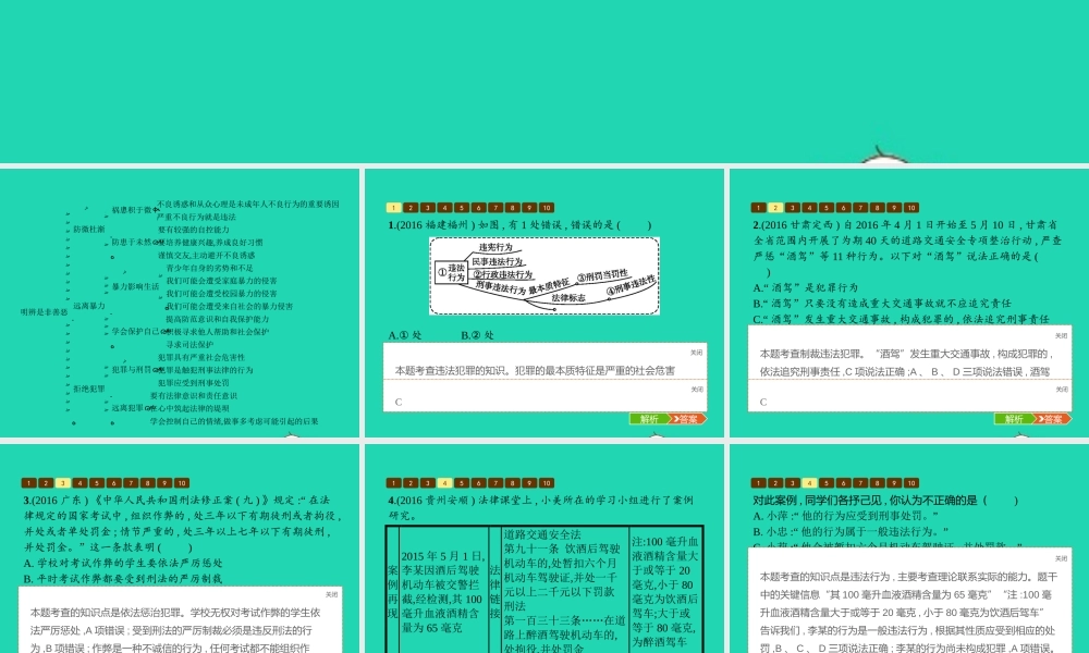 八年级道德与法治上册 第三单元 明辨善恶是非单元整合课件 北师大版 课件