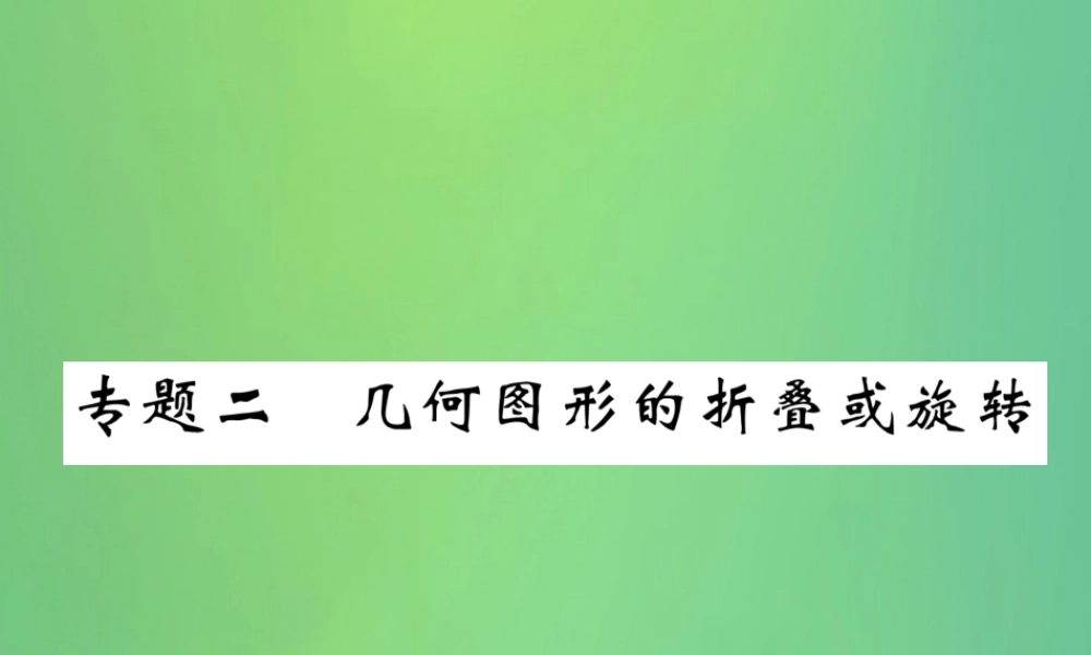中考数学复习 专题2 几何图形的折叠或旋转(精讲)课件