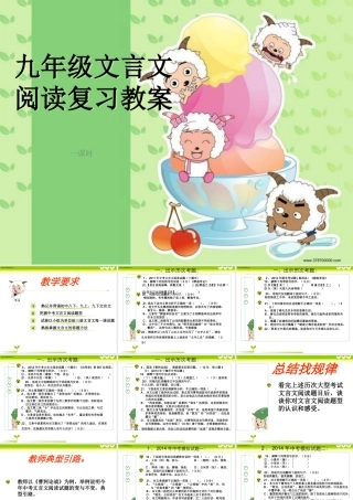 中考文言文阅读复习教案