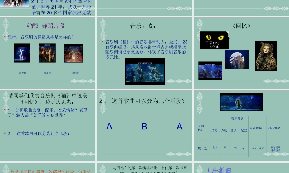 音乐课件《猫》