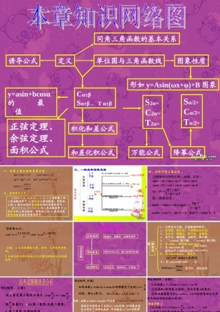三角函数章复习 高三数学上学期期中考试复习课件集 人教版 高三数学上学期期中考试复习课件集 人教版