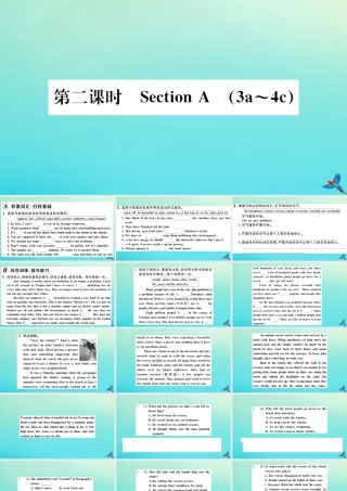 九年级英语全册 Unit 13 We re trying to save the earth(第2课时)习题课件 (新版)人教新目标版 课件