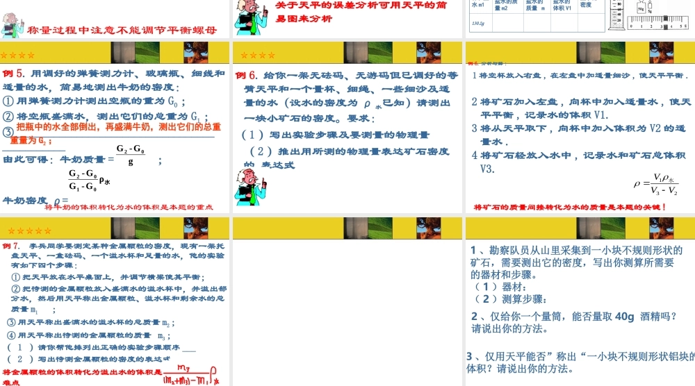 中考复习--质量与密度测量