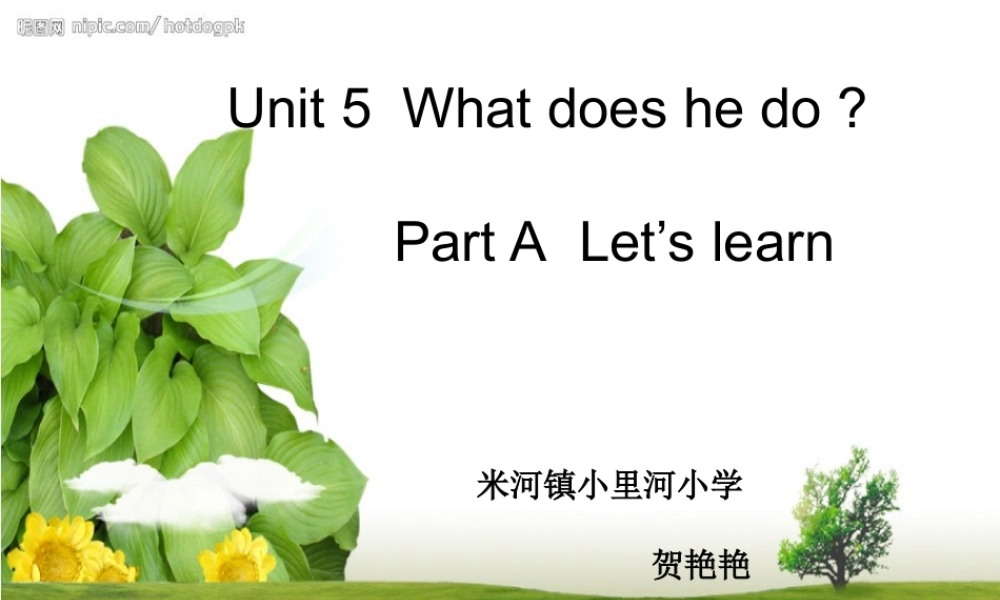 六年级上册英语第五单元Let'slearn