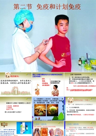 八年级生物下册 第五章 免疫和计划免疫配套课件2 鲁科版 课件