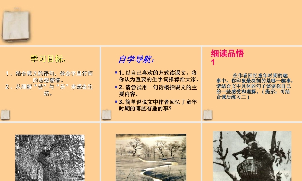 七年级语文下册 (柳叶儿)课件 苏教版 课件