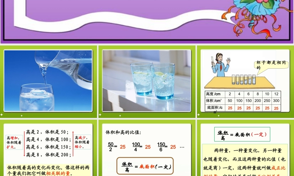 《成正比例的量》教学课件
