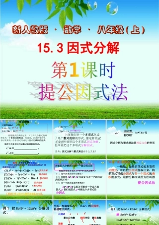 14.3.1提取公因式法-(2)
