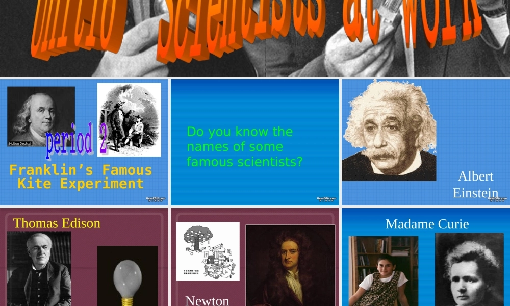 新课标高一英语Unit16 Scientists at work2 课件