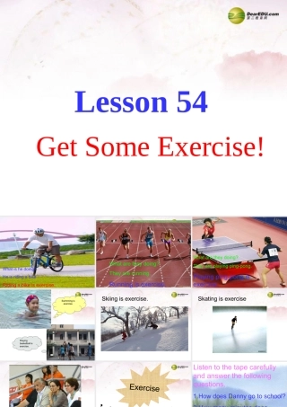 中学七年级英语下册 Lesson 54 Get Some Exercise！课件 冀教版 课件