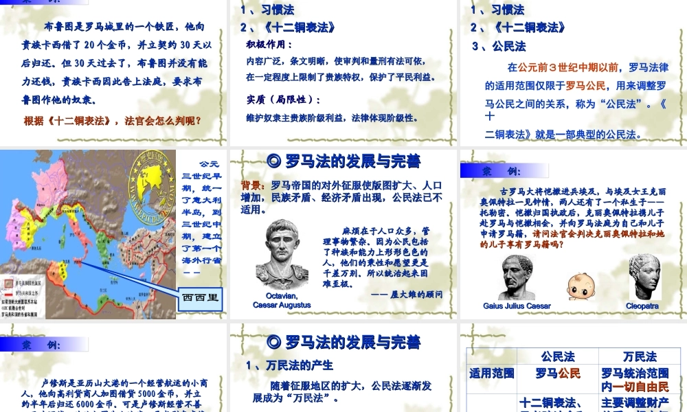 罗马法的起源与发展