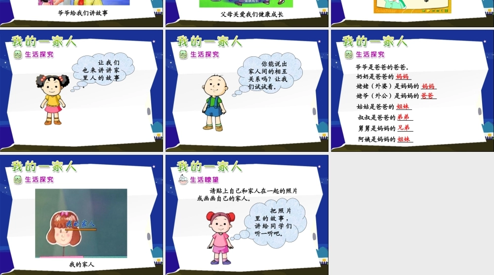 我的一家人课件