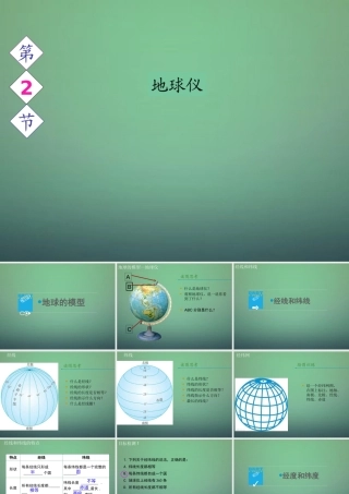 中学七年级地理上册 第1章 第2节 地球仪课件(2) 粤教版 课件