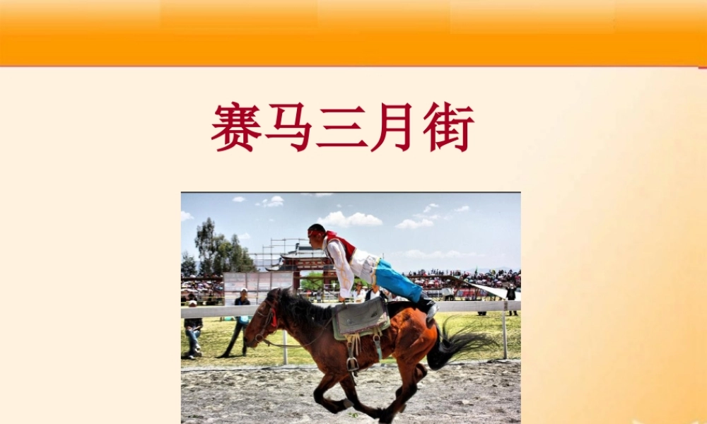 2015春湘教版语文五下《赛马三月街》ppt课件2