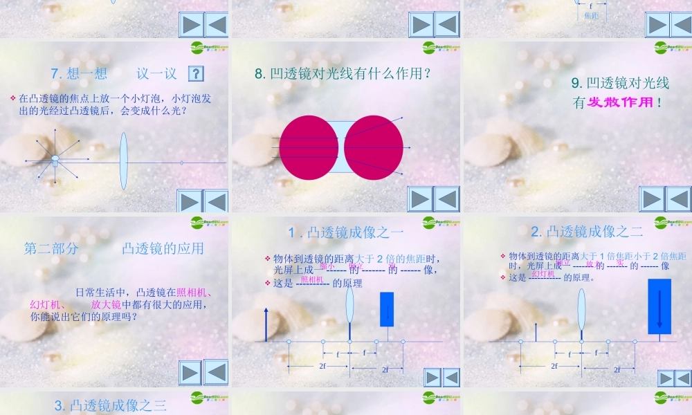 广西省南宁八年级物理上册 (透镜以及规律)课件 人教新课标版 课件