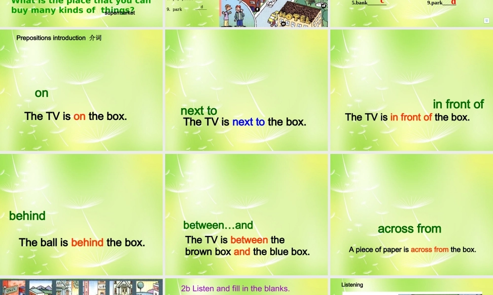 中学七年级英语下册 Unit 2 Where s the post office课件 人教新目标版 课件