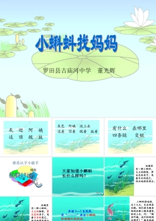 小学语文一年级下册《小蝌蚪找妈妈》