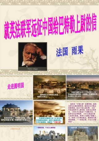 《就英法联军远征中国给巴特勒上尉的信》教