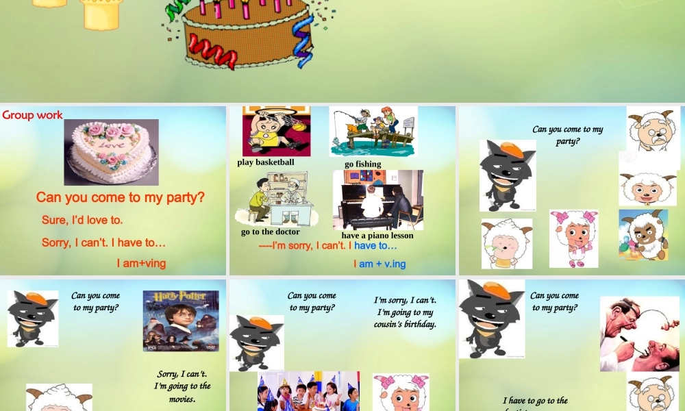 山东省东营市河口区实验学校八年级英语上册 Unit 9 Can you come to my party Section B课件 (新版)人教新目标版 课件