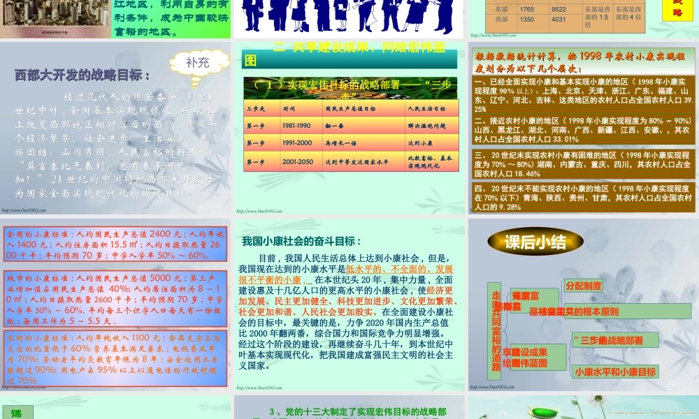 新课标 人教版初三政治走向共同富裕的道路 课件