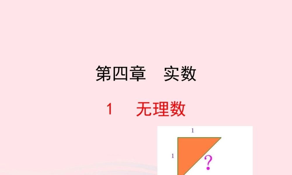 七年级数学上册 第四章 实数 1无理数课件 鲁教版五四制 课件