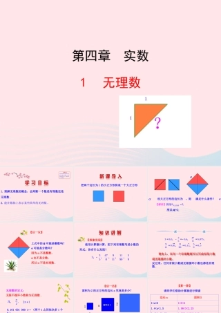 七年级数学上册 第四章 实数 1无理数课件 鲁教版五四制 课件